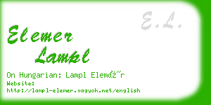 elemer lampl business card